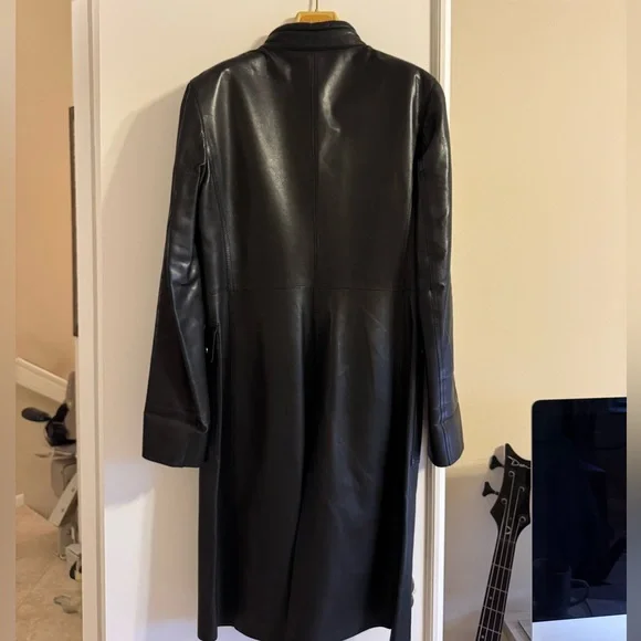 Vintage Gucci Leather Trench Coat - Picture 4 of 7